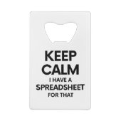 Calm保はスプレッドシートを持っている – Excel クレジットカード栓抜き (裏面)