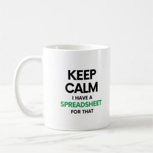 Calm保はスプレッドシートを持っている – Excel コーヒーマグカップ