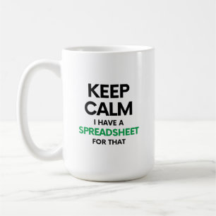 Calm保はスプレッドシートを持っている – Excel コーヒーマグカップ