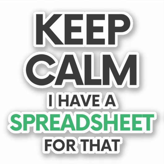 Calm保はスプレッドシートを持っている – Excel シール (正面)