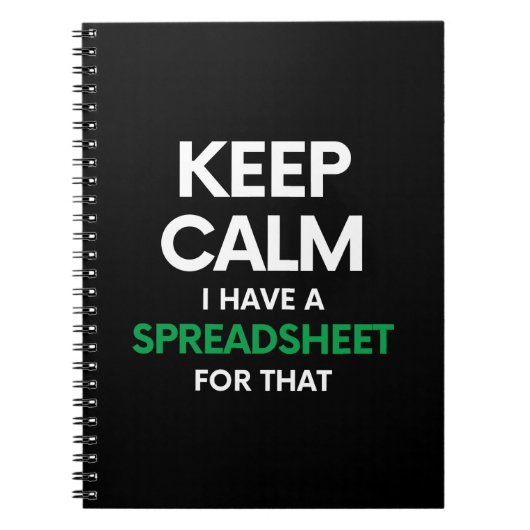 Calm保はスプレッドシートを持っている – Excel ノートブック (正面)