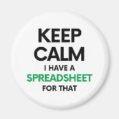 Calm保はスプレッドシートを持っている – Excel マグネット (正面)