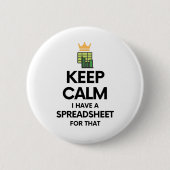 Calm保はスプレッドシートを持っている – Excel Bu 缶バッジ (正面)