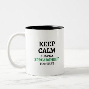 Calm保はスプレッドシートを持っている – Spreadsh ツートーンマグカップ