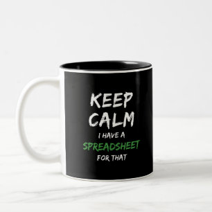 Calm保はスプレッドシートを持っている – Spreadsh ツートーンマグカップ