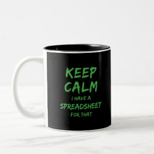 Calm保はスプレッドシートを持っている – Spreadsh ツートーンマグカップ