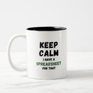 Calm保はスプレッドシートを持っている – Spreadsh ツートーンマグカップ