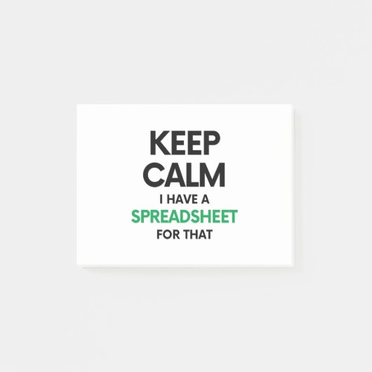 Calm保はスプレッドシートを持っている – Spreadsh ポストイット (正面)