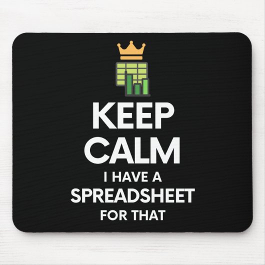 Calm保はスプレッドシートを持っている – Spreadsh マウスパッド (正面)
