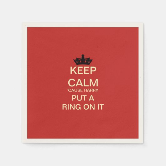 CALM保ハおもしろいリー&メガン紙パーティーナプキンス スタンダードカクテルナプキン (正面)