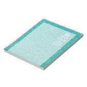 Calm保パーソナライズされた文字オンターコイズ ノートパッド (回転)