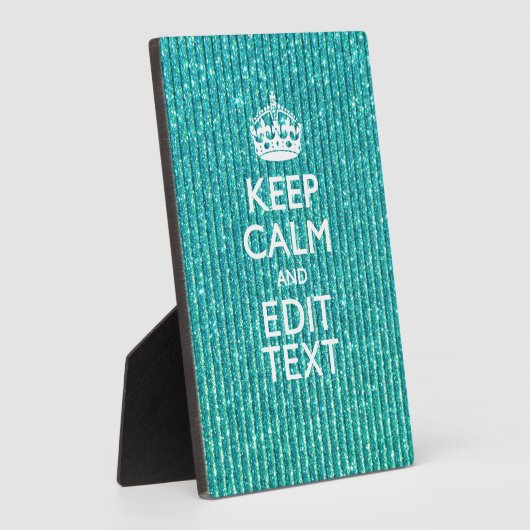 Calm保パーソナライズされた文字オンターコイズ フォトプラーク (側面)