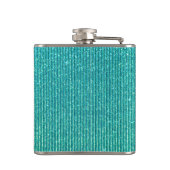 Calm保パーソナライズされた文字オンターコイズ フラスク (裏面)