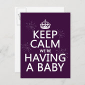 Calm保ベビー(任意の色で)を持っている 案内ポストカード (正面/裏面)