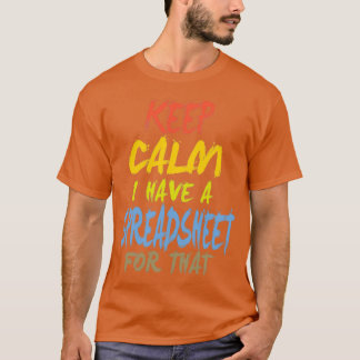 Calm保 15のスプレッドシートがある tシャツ