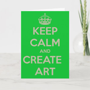 Calm保 and Create Art Green、誕生日 カード
