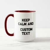 Calm保 and Create Your Own Make Add文字はこちら マグカップ (左)