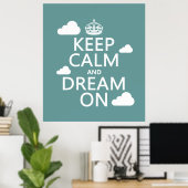 Calm保 and Dream On （雲） – すべての色 ポスター (ホームオフィス)