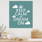 Calm保 and Dream On （雲） – すべての色 ポスター (キッチン)