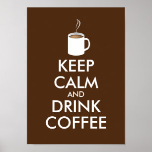 CALM保 AND DRINK COFFEE – コーヒーのカップ ポスター