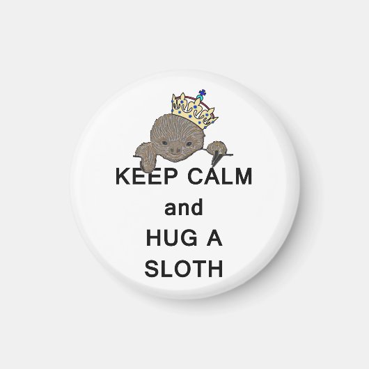 Calm保 and Hug a Slothミーム マグネット (正面)