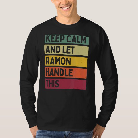 Calm保 And Let Ramonこのレトロ引用文 Tシャツ (正面)