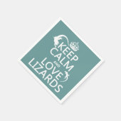 Calm保 and Love Lizards – 全カラー スタンダードカクテルナプキン (角)