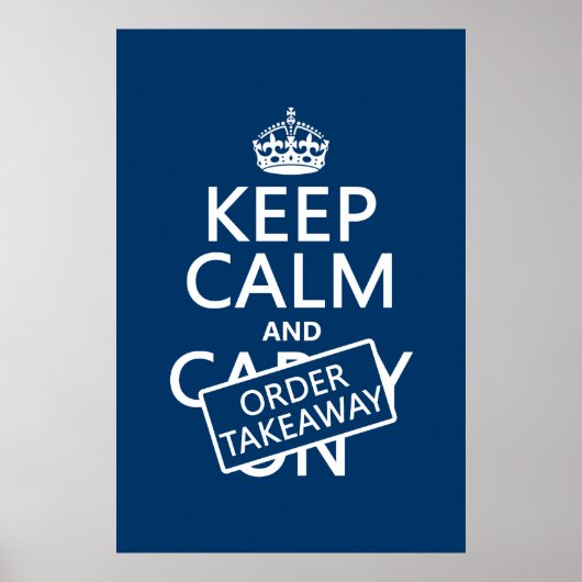 Calm保 and Order Takeaway(任意の色) ポスター (正面)