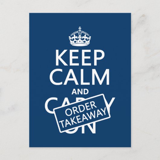 Calm保 and Order Takeaway（任意の色） ポストカード (正面)