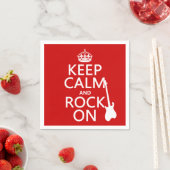Calm保 and Rock On (ギター) (任意の色) スタンダードカクテルナプキン (インサイチュ)