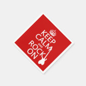 Calm保 and Rock On （ギター） （任意の色） スタンダードカクテルナプキン (角)