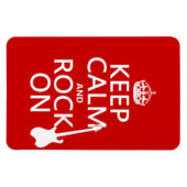Calm保 and Rock On （ギター） （任意の色） マグネット (横)
