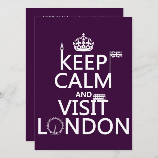 Calm保 and Visit London 招待状 (正面/裏面)