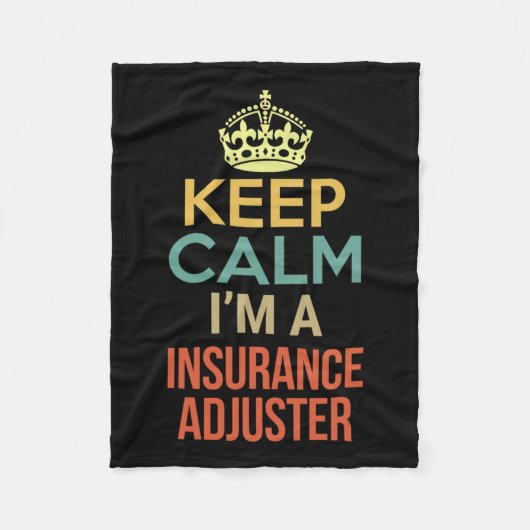Calm保 I's A Insurance Adjuster フリースブランケット (正面)