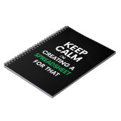 Calm保、Not Notのスプレッドシートを作成している ノートブック (左側)