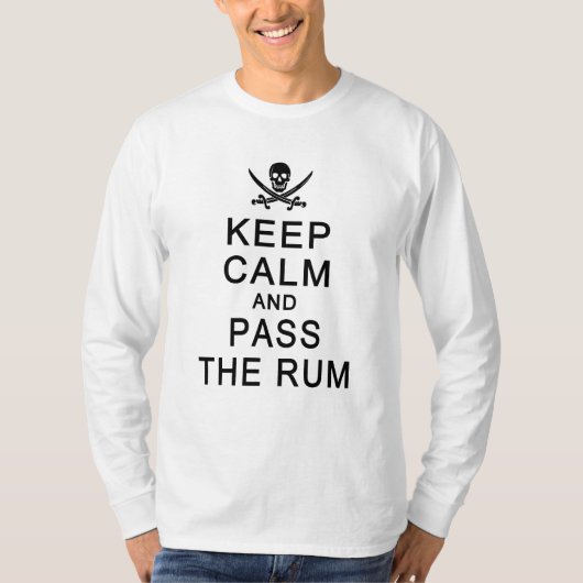 CALM保 & PASS THE RUMシャツ – スタイルを選択 Tシャツ (正面)