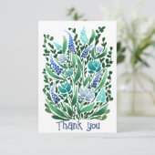 Calm抽象芸術フローラフラットサンキューカード サンキューカード (スタンド正面)