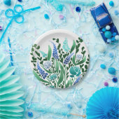 Calm抽象芸術フローラ ペーパープレート (パーティー)