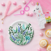 Calm抽象芸術フローラ ペーパープレート (パーティー)