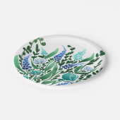 Calm抽象芸術フローラ ペーパープレート (アングル)