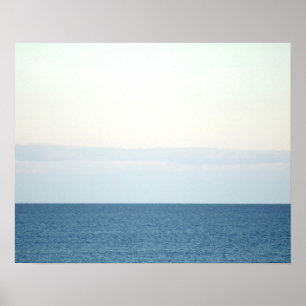 Calm海ホライズンカラーミニマリスト16x20 ポスター