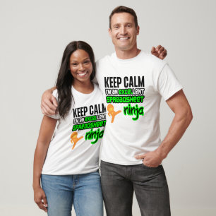 Calm おもしろい EXCELに保対するスプレッドシート忍者 Tシャツ