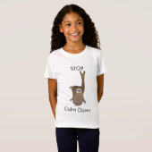 Calm ストップ Down SlothとLlama Tシャツ (正面フル)