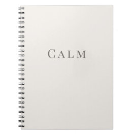 Calm – ミニマルタイポグラフィーノート ノートブック