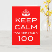 Calm 保あなたは100誕生日カード カード (黄色い花)