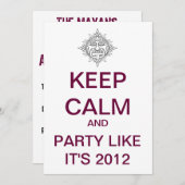 CALM 保 2012カスタムパーティの招待状 招待状 (正面/裏面)