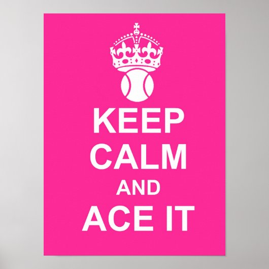 Calm 保 and Ace It Poster in Pink ポスター (正面)