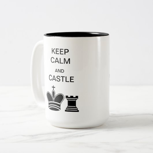 Calm 保 And Cassle/Checkmate 2音マグ ツートーンマグカップ (正面左)