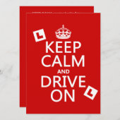 Calm 保 and Drive On（学習者） 招待状 (正面/裏面)