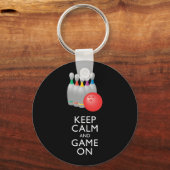 CALM 保 AND GAME ON -ボーリング キーホルダー (正面)